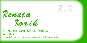 renata korik business card