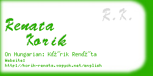 renata korik business card